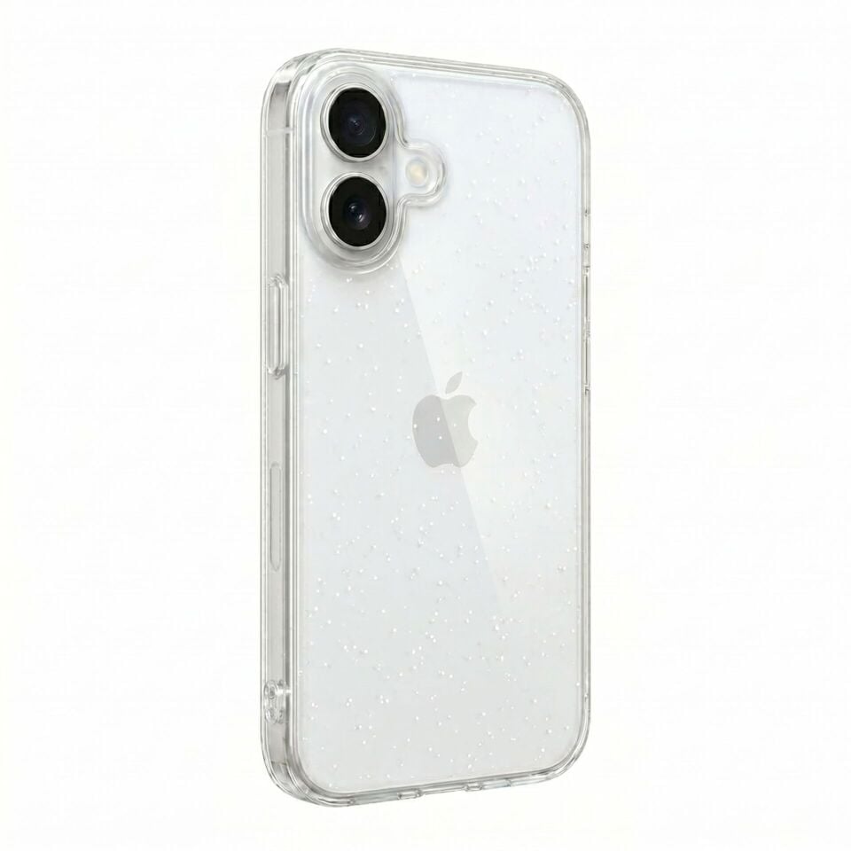 iPhone 16 Star Case Simli Şeffaf Kılıf