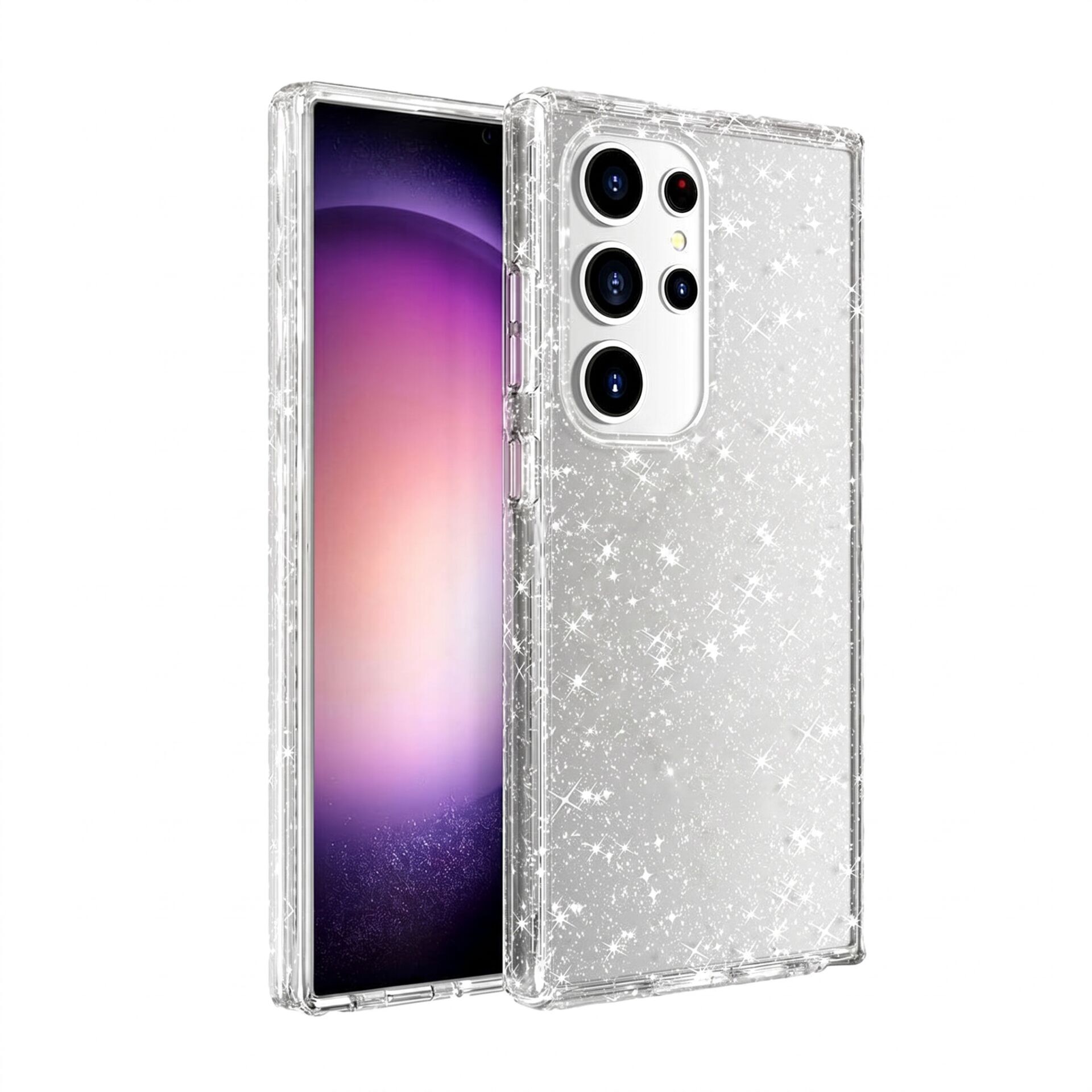 Samsung Galaxy S24 Ultra Star Case Simli Şeffaf Kılıf