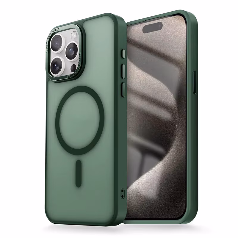 iPhone 13 Pro MagSafe Uyumlu Mat Arka Yüzey Kılıf Mili Focus Pixel Kılıf