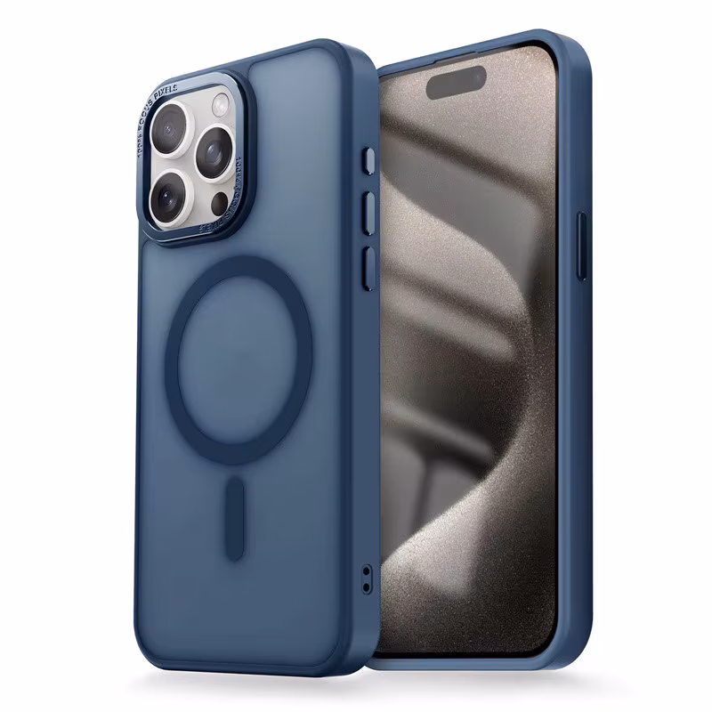 iPhone 13 Pro Max MagSafe Uyumlu Mat Arka Yüzey Kılıf Mili Focus Pixel Kılıf