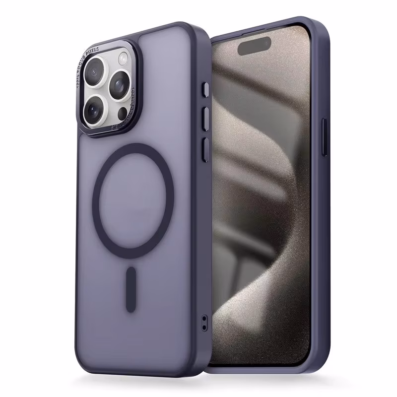iPhone 16 MagSafe Uyumlu Mat Arka Yüzey Kılıf Mili Focus Pixel Kılıf