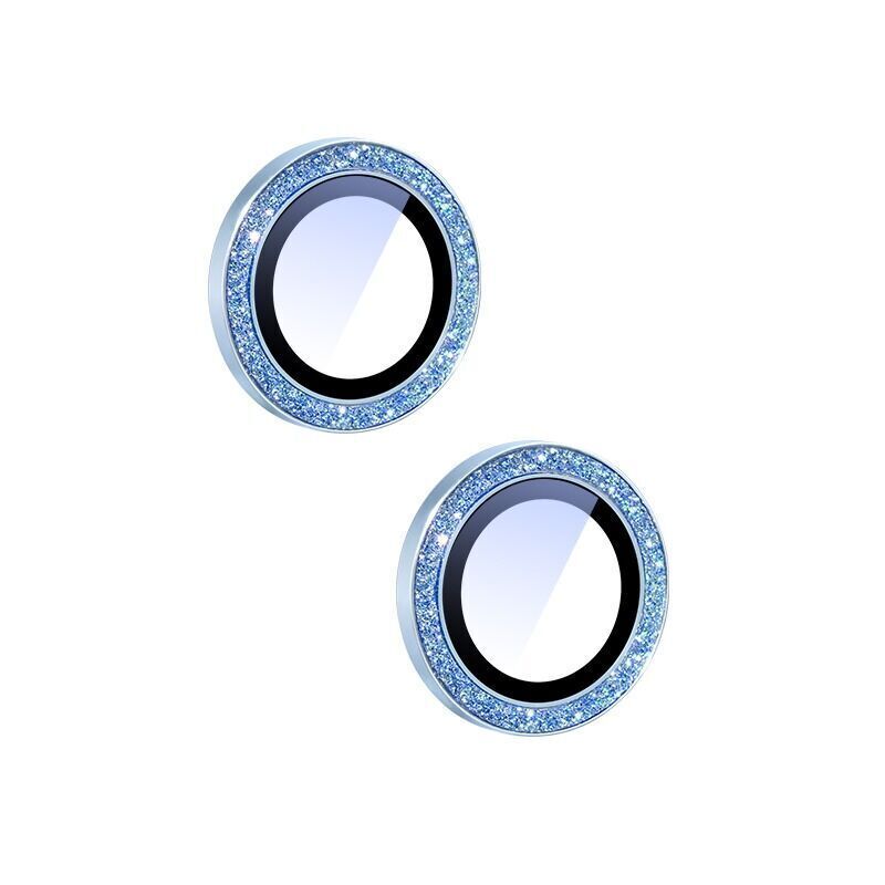 iPhone 15 Plus MiLi Glitter Safir Lens Kamera Koruyucu