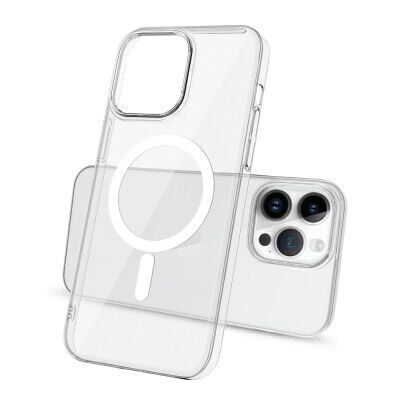 iPhone 15 Pro Max Kamera Korumalı MagSafe Uyumlu Şeffaf Mili Yoko Sert PC Kılıf