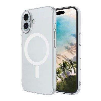 iPhone 16 Plus Kamera Korumalı MagSafe Uyumlu Şeffaf Mili Yoko Sert PC Kılıf