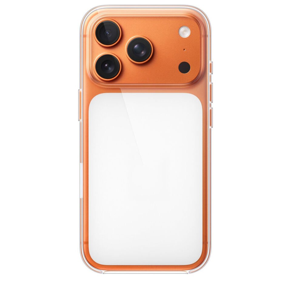 iPhone 17 Pro Max Orijinal Animasyonlu Arkası Beyaz MagSafe Uyumlu IC’li Şeffaf Sert PC Mili Animasyonlu Clear Case