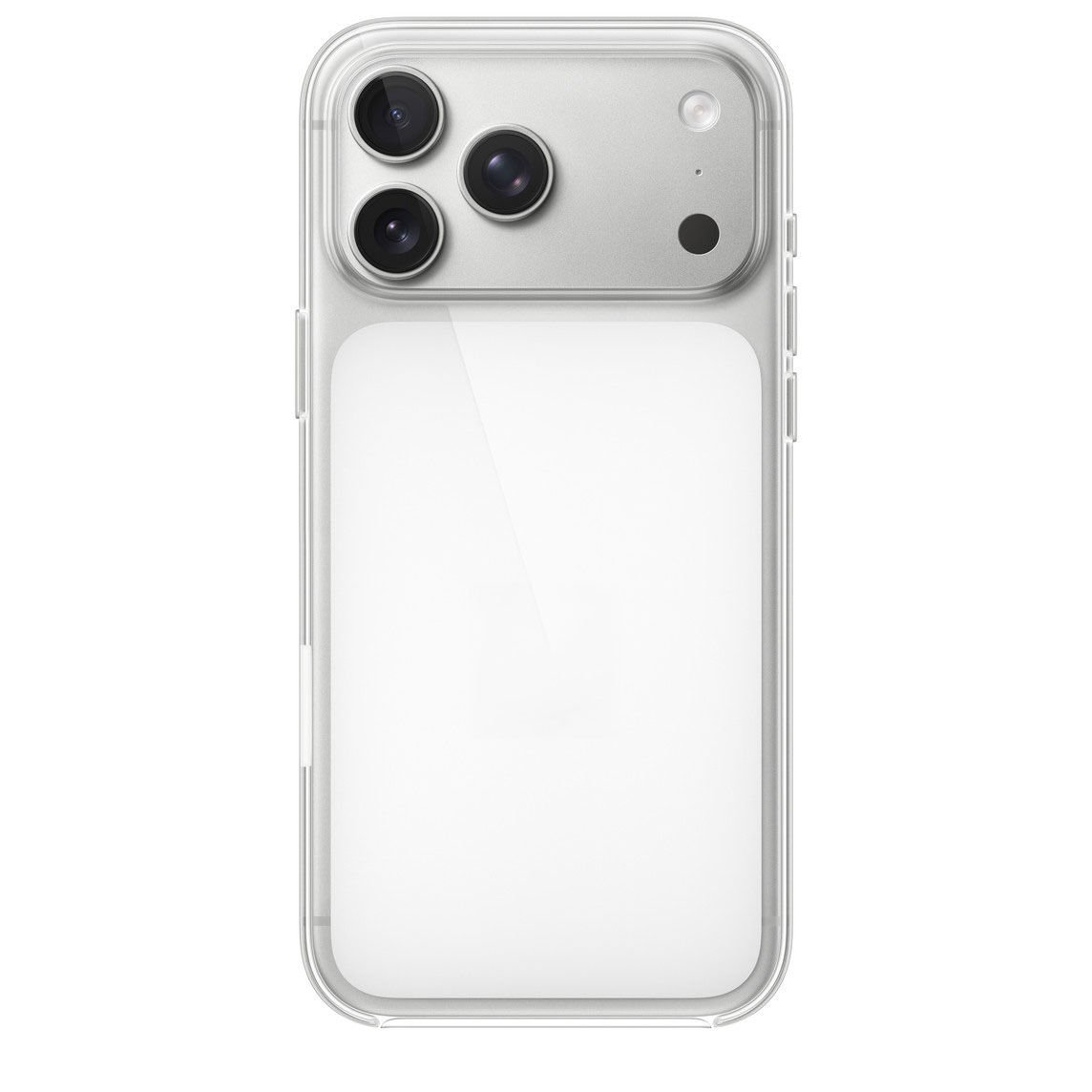 iPhone 17 Pro Orijinal Animasyonlu Arkası Beyaz MagSafe Uyumlu IC’li Şeffaf Sert PC Mili Animasyonlu Clear Case