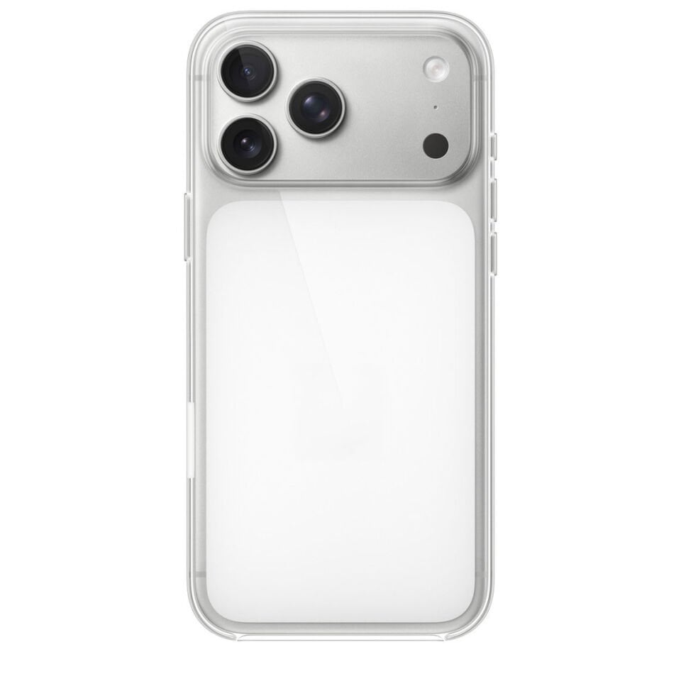 iPhone 17 Pro Orijinal Animasyonlu Arkası Beyaz MagSafe Uyumlu IC’li Şeffaf Sert PC Mili Animasyonlu Clear Case