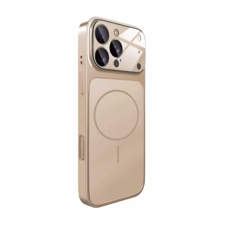 iPhone 16 Pro Max AG Glass MagSafe Dönüştürücü Kamera Camlı Mili AG Glass Kılıf