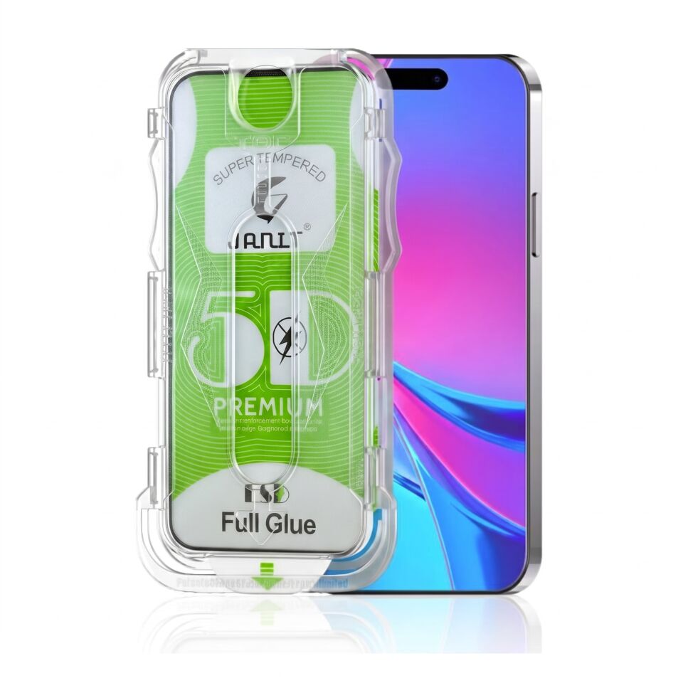Mili iPhone 15 Magic Glass Ekran Koruyucu Aparatlı Toz Emici
