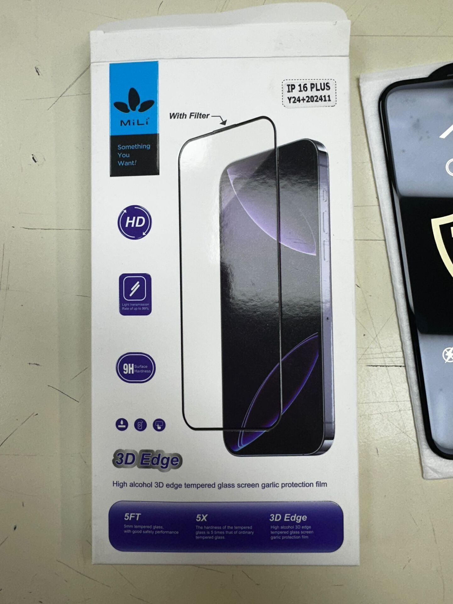 Mili iPhone 15 Plus Safir Ekran Koruyucu Super Armor ESD