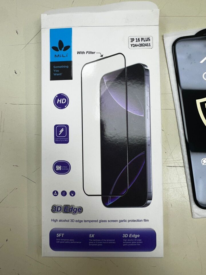 Mili iPhone 16 Pro Max Safir Ekran Koruyucu Super Armor ESD