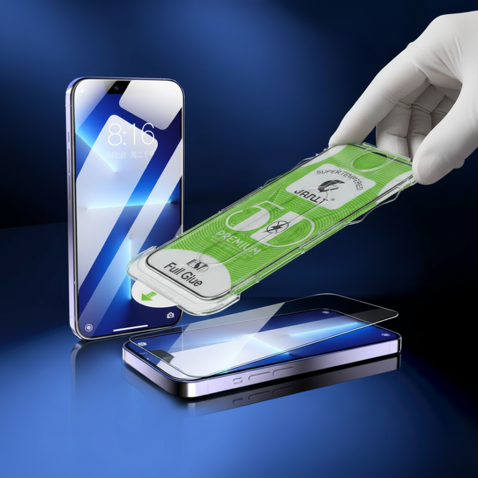 Mili iPhone 15 Pro Max Magic Glass Ekran Koruyucu Aparatlı
