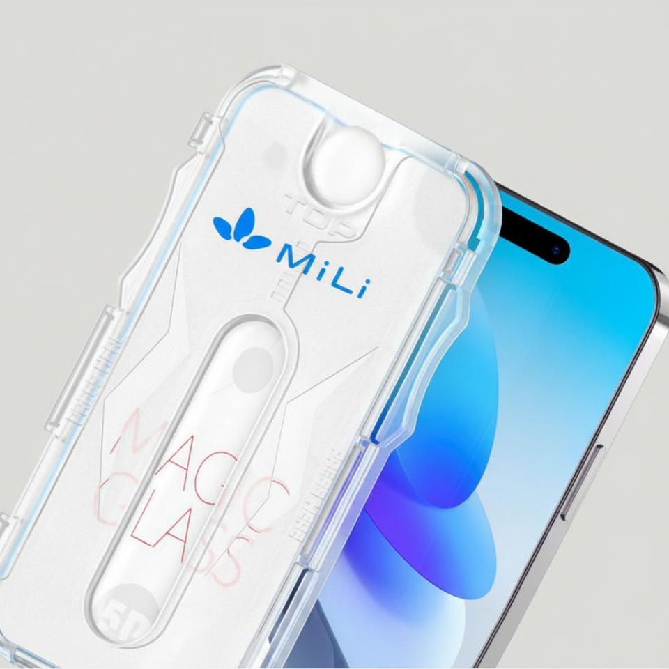 Mili iPhone 16 Magic Glass Ekran Koruyucu Aparatlı
