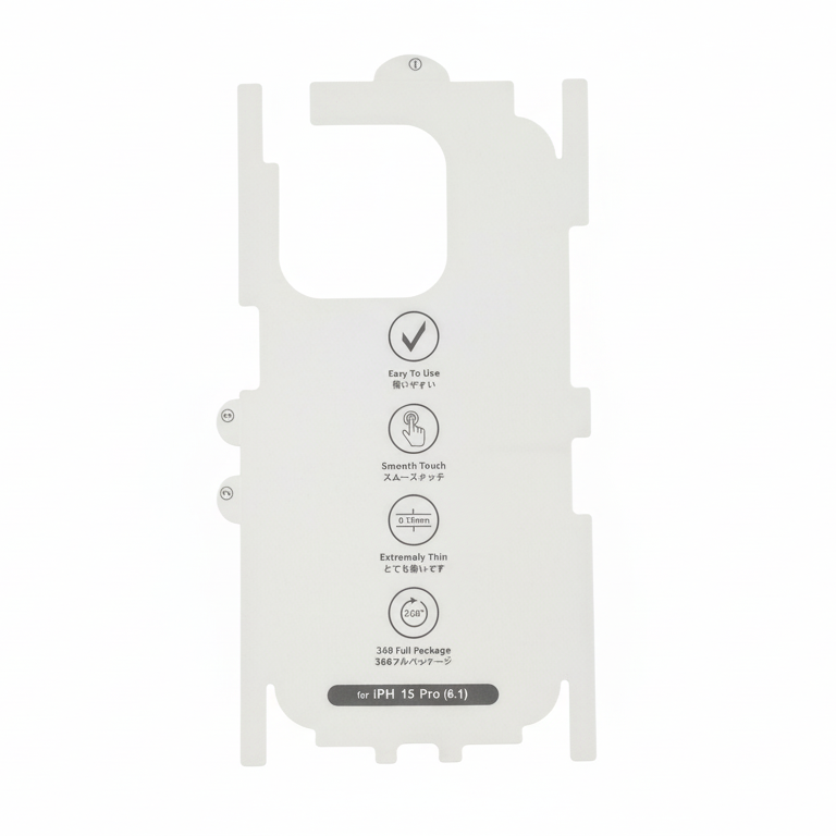 Mili iPhone 15 Pro 0.15mm Full Body Arka Gövde Kaplama