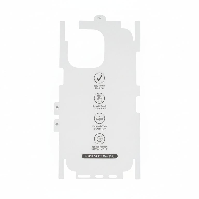Mili iPhone 14 Pro Max 0.15mm Full Body Arka Gövde Kaplama